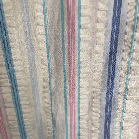 Vintage Kmart‎ Pink Women's Striped Seersucker Short Kaftan Size 1X Loungewear - Picture 14 of 14